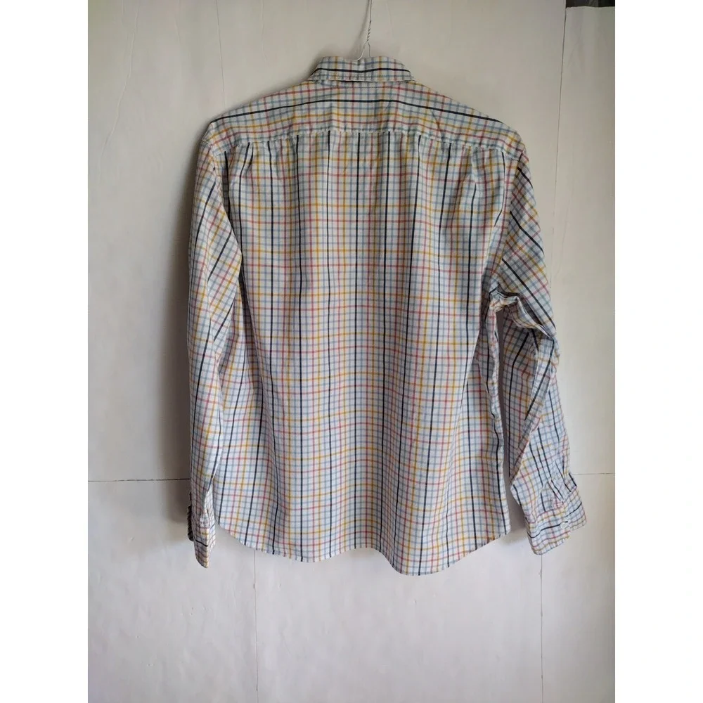 J.Crew Button Down Shirt Men's XL‎ Multicolor Slim Untucked Flex Washed Casual